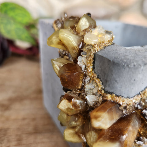 Rootbeer Float Crystal Geode - Square