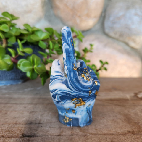 (#1101) Blue Terrazzo Jesmonite Jewelry Tray Set