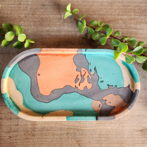 (#1151) Chaos Jesmonite Trinket Tray Set