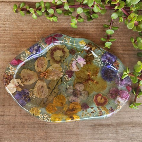 Resin Bubble Tray - Floral