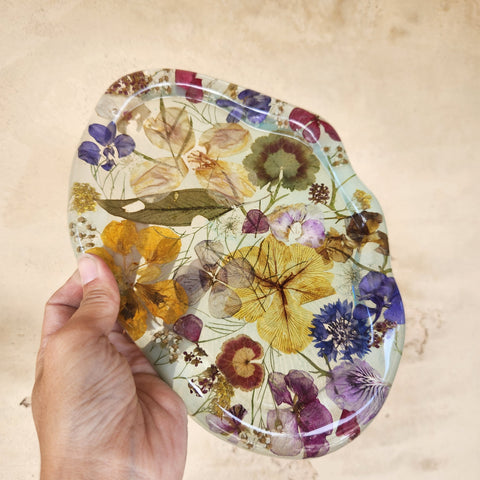 Resin Bubble Tray - Floral